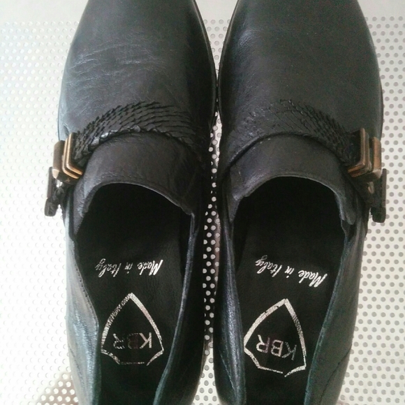 Women's Size  38.5 EU,  KBR Black Genuine Leather - Picture 9 of 14